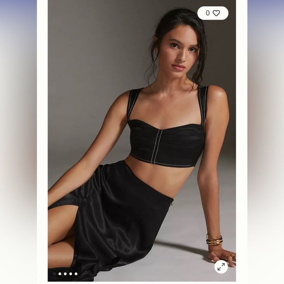 Anthropologie SEAMED CORSET Size L. - Picture 1 of 5